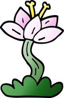 dessin animé doodle fleur de lys vecteur