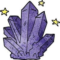 dessin animé doodle cristal magique vecteur