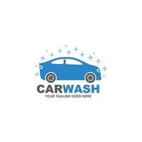 vecteur de logo plat simple lavage de voiture