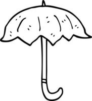 parapluie ouvert dessin animé dessin au trait vecteur