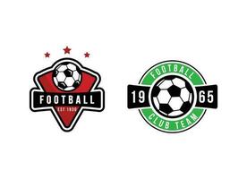 modèles de conception de logo de badge de football de football vecteur