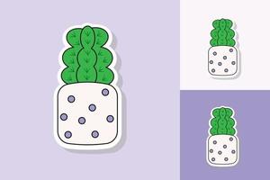 plantes de cactus avec différentes couleurs de fond vecteur