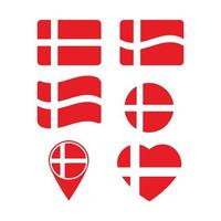 conception de vecteur de drapeau danemark