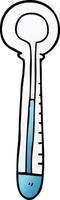 thermomètre médical doodle dessin animé vecteur
