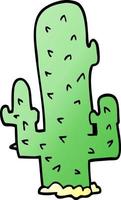 cactus de griffonnage de dessin animé vecteur