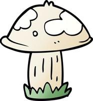 dessin animé doodle champignon sauvage vecteur