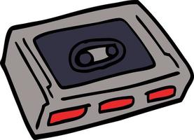 platine cassette doodle dessin animé vecteur