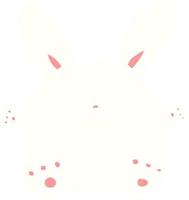 lapin de dessin animé mignon style plat couleur vecteur