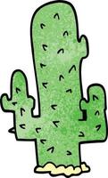 cactus de griffonnage de dessin animé vecteur