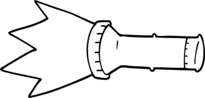 torche électrique dessin animé dessin au trait vecteur