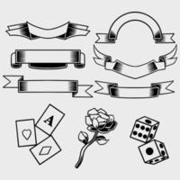 illustration d'élément de jeu d'icônes d'accessoires polyvalents vecteur