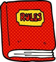 livre de règles de doodle de dessin animé vecteur