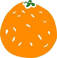 dessin animé doodle agrumes orange vecteur