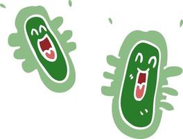 dessin animé doodle heureux germes vecteur