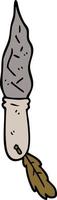 doodle de dessin animé d'un poignard en pierre vecteur
