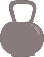 illustration en couleur plate d'un poids de cloche de bouilloire de 40 kg vecteur