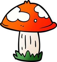 champignon vénéneux doodle dessin animé vecteur