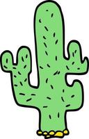 cactus de griffonnage de dessin animé vecteur