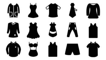 vêtements pour hommes et femmes pour différentes saisons, jeu d'icônes. ligne avec trait modifiable vecteur
