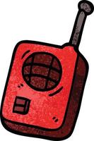 talkie-walkie doodle dessin animé vecteur