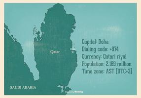 Illustration de la carte du vieux Qatar vecteur