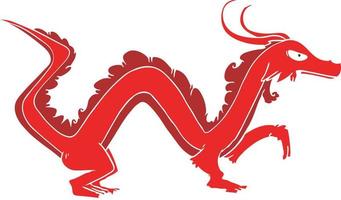 dragon de dessin animé de style plat couleur vecteur