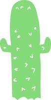 cactus de dessin animé de style plat couleur vecteur