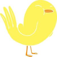 oiseau de dessin animé de style plat couleur vecteur