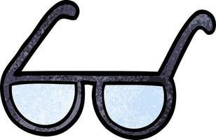 lunettes de griffonnage de dessin animé vecteur