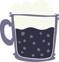 dessin animé doodle tasse de mûre vecteur