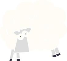 dessin animé doodle mouton drôle vecteur