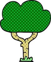 arbre de griffonnage de dessin animé vecteur