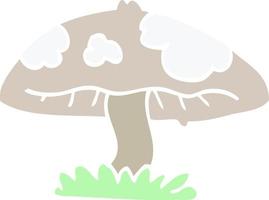 champignon de griffonnage de dessin animé vecteur