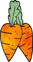 carottes de griffonnage de dessin animé vecteur