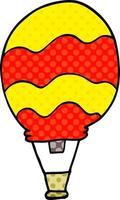 dessin animé doodle d'une montgolfière vecteur
