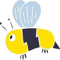 dessin animé doodle grosse abeille vecteur