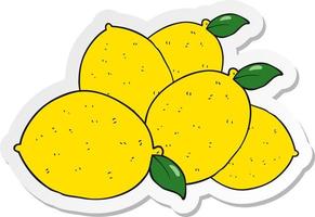 autocollant d'un dessin animé citrons vecteur