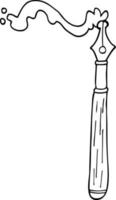 stylo à encre dessin animé dessin au trait vecteur