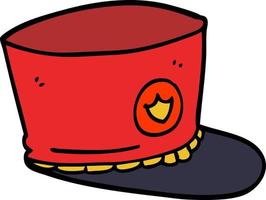 chapeau officiel de doodle de dessin animé vecteur