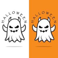 logo halloween avec modèle de slogan vecteur