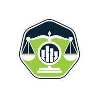 modèle de vecteur de logo de finance de justice. cabinet d'avocats créatif avec concept de conception de logo graphique.