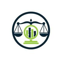 modèle de vecteur de logo de finance de justice. cabinet d'avocats créatif avec concept de conception de logo graphique.