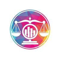 modèle de vecteur de logo de finance de justice. cabinet d'avocats créatif avec concept de conception de logo graphique.