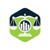 modèle de vecteur de logo de finance de justice. cabinet d'avocats créatif avec concept de conception de logo graphique.