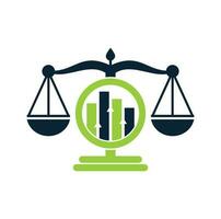 modèle de vecteur de logo de finance de justice. cabinet d'avocats créatif avec concept de conception de logo graphique.