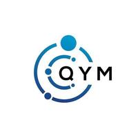 création de logo de technologie de lettre qym sur fond blanc. qym initiales créatives lettre il concept de logo. conception de lettre qym. vecteur