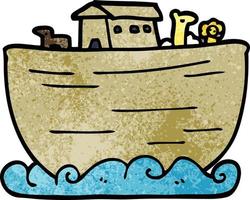 dessin animé doodle arche de noé vecteur