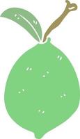 dessin animé doodle citron vert vecteur