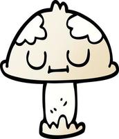 dessin animé doodle champignon mignon vecteur