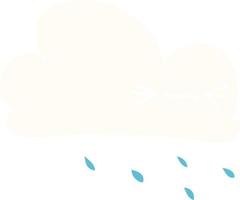 dessin animé doodle nuage météo expressif vecteur